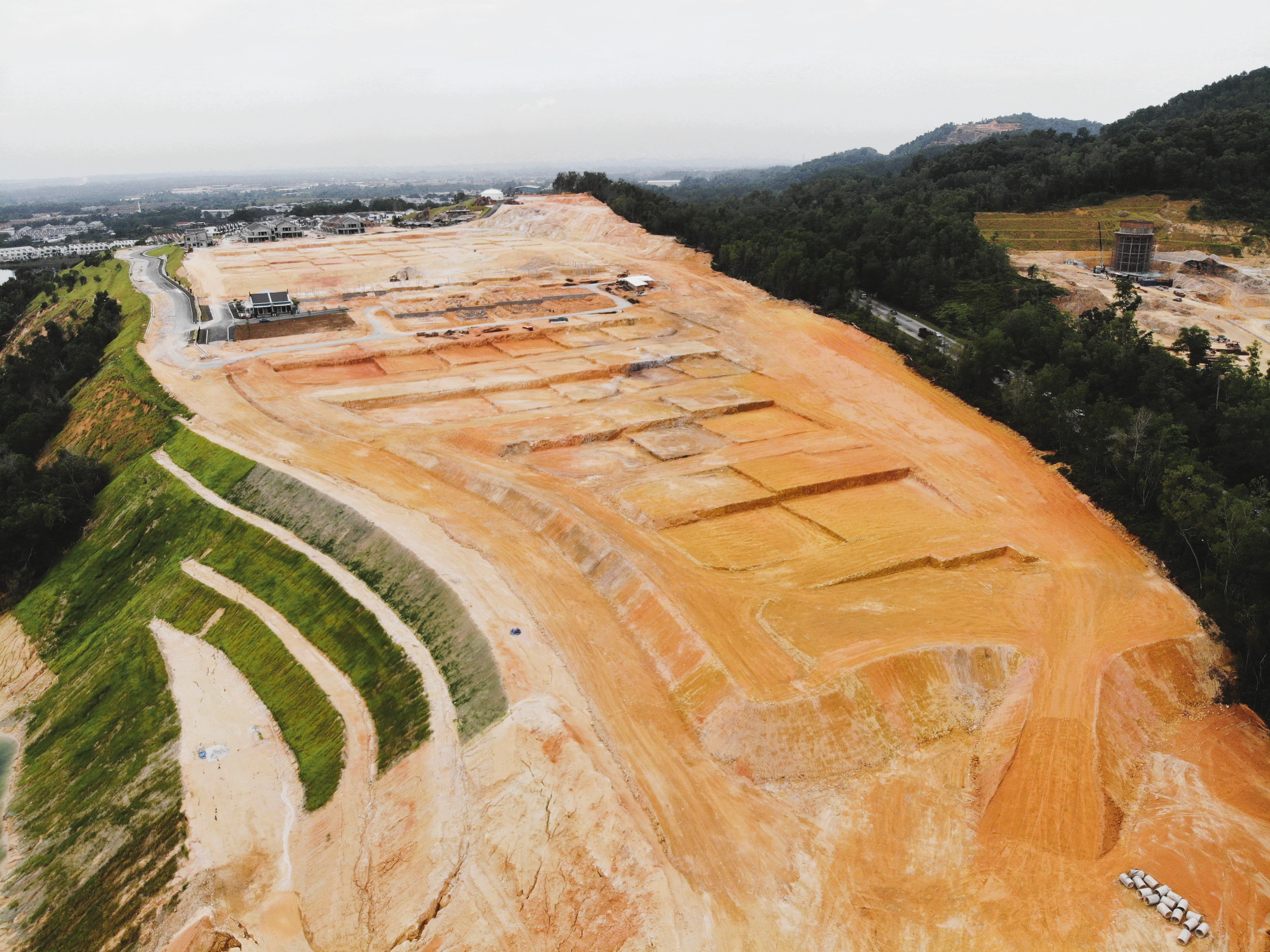 Drone view of housing development